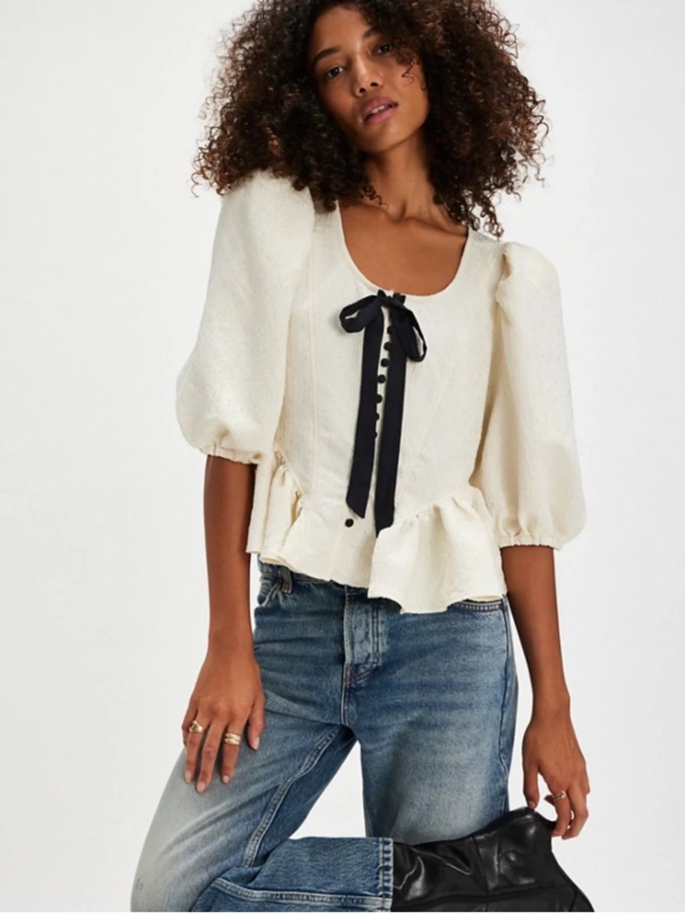 FREE PEOPLE Pamela Bow Top M